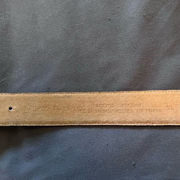 Women's Vintage Milor Brown Saddle Gold Art Deco Ornate buckle size M/L - Picture 3 of 3